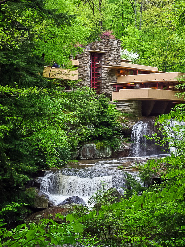 Fallingwater house by Frank Lloyd Wright.