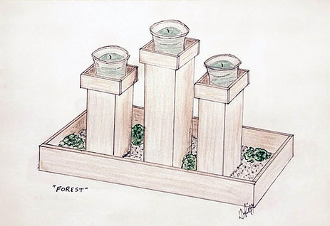 Forest design sketch by Di's Studio Designs